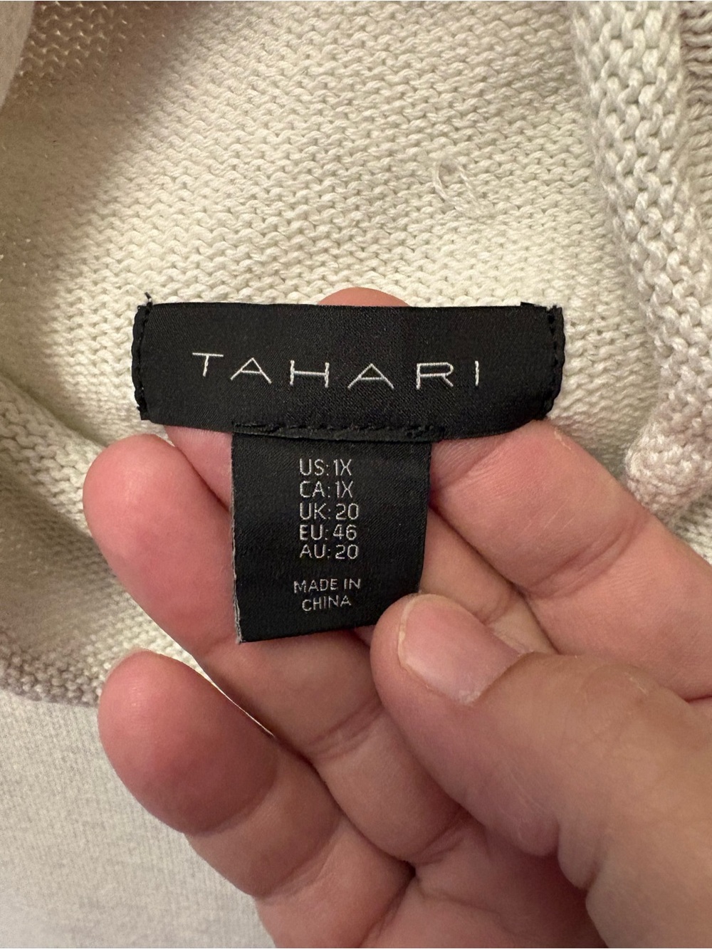 Tahari Cream Turtleneck Sweater - Picture 4 of 6